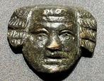 Oud-Romeins Brons Decoratief masker met een fijn