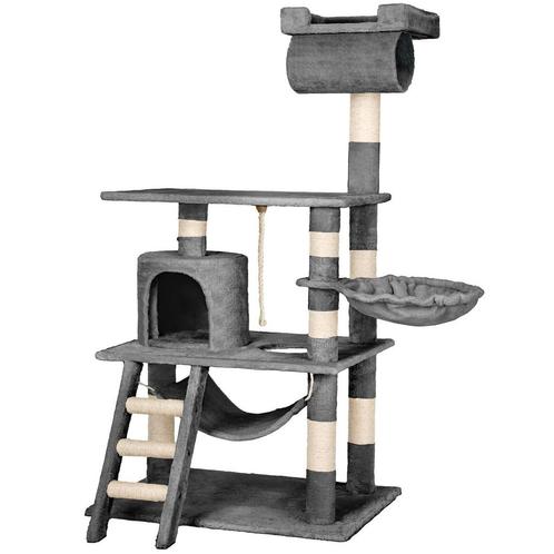 tectake Krabpaal Stokeley 141cm - grijs, Dieren en Toebehoren, Katten-accessoires, Verzenden