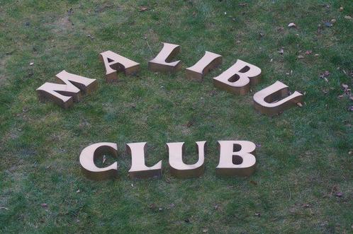 Malibu Club Letters Sign - Étiquette - Métal, Antiek en Kunst, Curiosa en Brocante