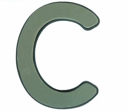 Letter c van steekschuim met bodem premier, passen niet op, Huis en Inrichting, Woonaccessoires | Kunstplanten en Kunstbloemen