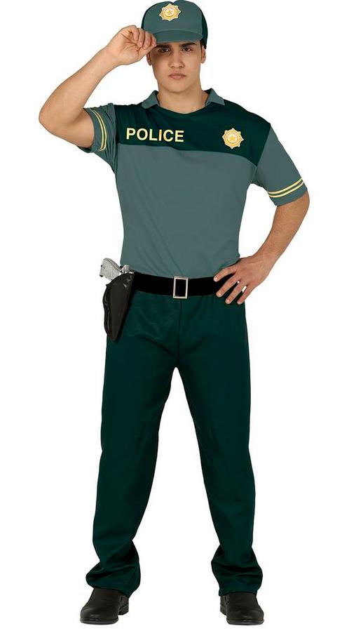 Politie Kostuum, Kleding | Heren, Carnavalskleding en Feestkleding, Nieuw, Verzenden