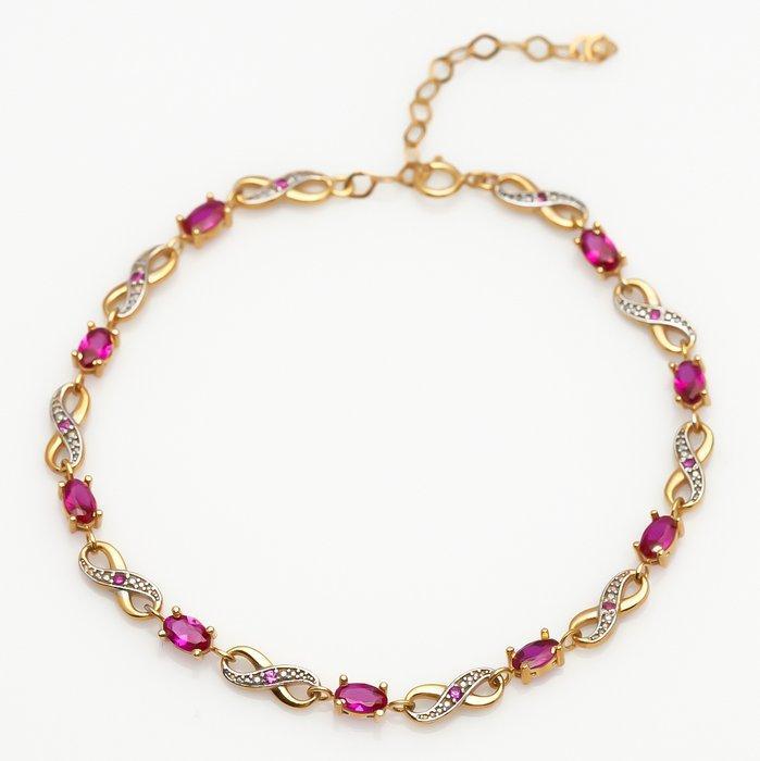 Zonder Minimumprijs - Armband - 8 karaat Zilver, Geel goud -, Handtassen en Accessoires, Armbanden