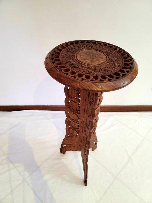 Kruk - Antieke Anglo-Indiaanse ronde bijzettafel - Hout, Antiek en Kunst, Curiosa en Brocante