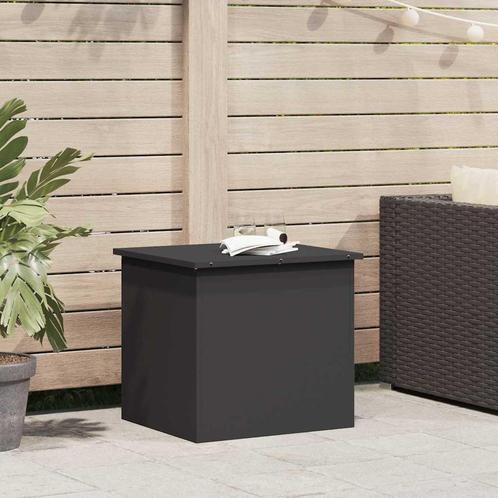 vidaXL Buitopslagdoos Zwart 55 x 50.5 x 50 cm Koudgewalst, Doe-het-zelf en Bouw, Kratten en Dozen, Nieuw, Verzenden