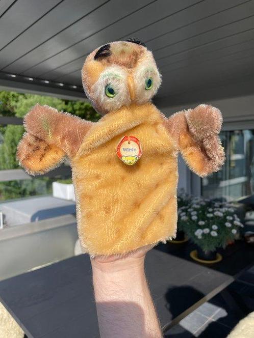 Steiff - Poupée Handpop uil + eekhoorn - 1960-1970 -, Antiek en Kunst, Antiek | Speelgoed