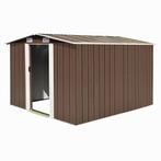vidaXL Tuinschuur 257x298x178 cm metaal bruin, Tuin en Terras, Verzenden, Nieuw