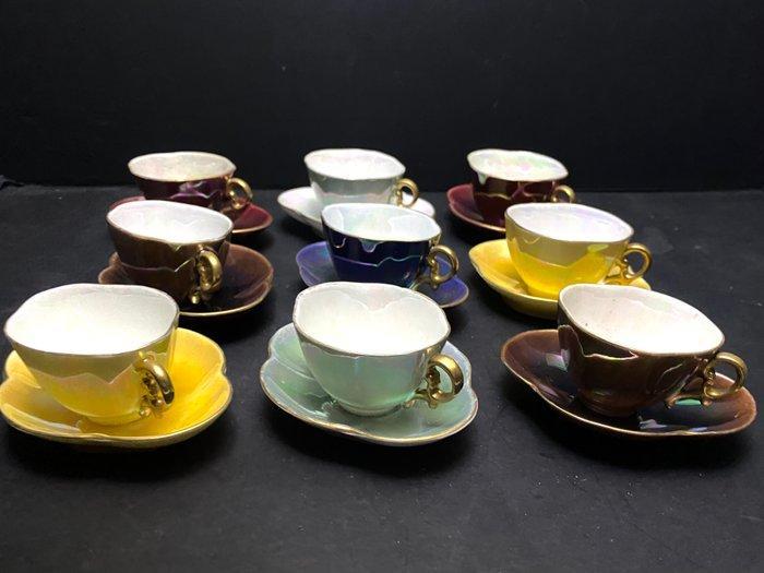 Sarreguemines - Koffieservies - Porselein, Aardewerk, Antiek en Kunst, Antiek | Meubels | Tafels