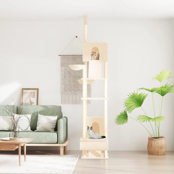 vidaXL Kattenmeubel vloer tot plafond 277-303 cm, Dieren en Toebehoren, Katten-accessoires, Nieuw, Verzenden