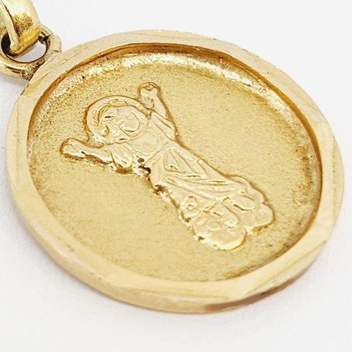 Collier avec pendentif - 18 carats Or jaune, Handtassen en Accessoires, Antieke sieraden