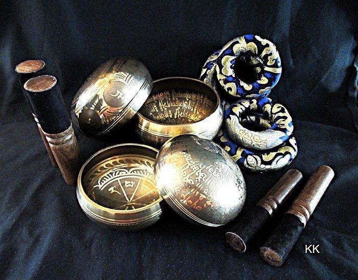 Groot lot Klankschalen sets - 4x 3 delige nieuwe complete, Musique & Instruments, Instruments à vent | Flûtes à bec