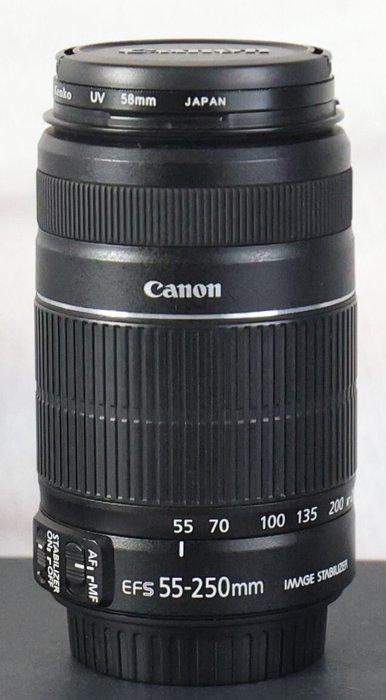 Canon EF-S 55-250mm 1:4-5.6 IS II met diverse accessoires, Audio, Tv en Foto, Fotocamera's Digitaal