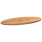 vidaXL Tafelblad 200x100x4 cm ovaal massief eikenhout, Huis en Inrichting, Verzenden, Nieuw