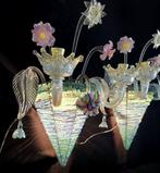 Wandkandelaar (2) - Geen reserve - veelkleurig glas en