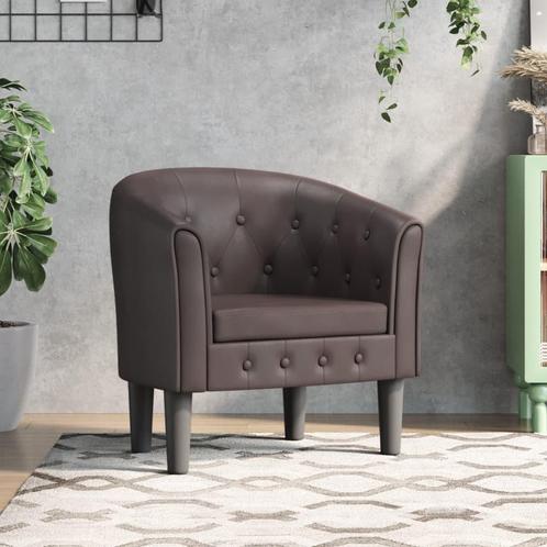 vidaXL Kuipstoel kunstleer bruin, Huis en Inrichting, Fauteuils, Nieuw, Verzenden