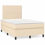 vidaXL Sommier à lattes de lit avec matelas crème, Neuf, Verzenden