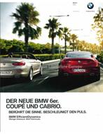 2011 BMW 6 SERIE BROCHURE DUITS, Ophalen of Verzenden