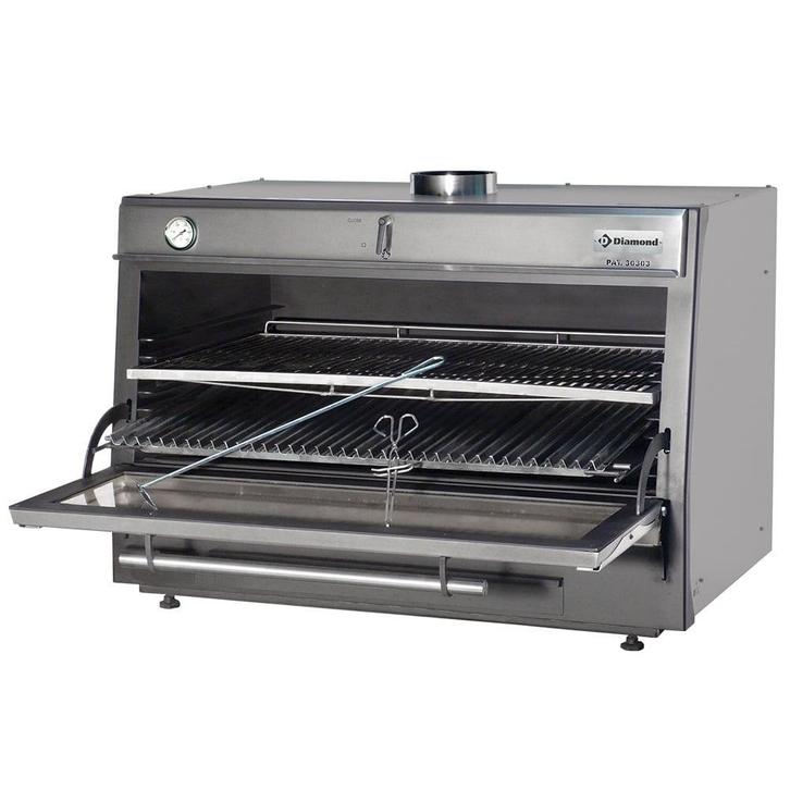 Houtskooloven-BBQ RVS | 150kg/u | GN 2/1 + GN 1/1 |, Zakelijke goederen, Horeca | Keukenapparatuur, Nieuw in verpakking, Verzenden