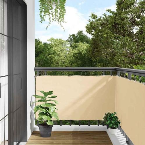 vidaXL Balkonscherm 700x120 cm PVC crèmekleurig, Tuin en Terras, Tuinhekken en Hekwerk, Nieuw, Verzenden