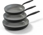 2dekans | BE Living 3-delige Koekenpannenset - Ø 20, 24 & 28, Huis en Inrichting, Keuken | Potten en Pannen, Ophalen of Verzenden