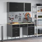 vidaXL Werk Cabinet met lade met opslag 8 pcs Zwart 150 x 55, Verzenden, Nieuw