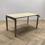 Tweedehands slingerbureau, 160x80 cm, ahorn - grijs, Huis en Inrichting, Gebruikt, Bureau