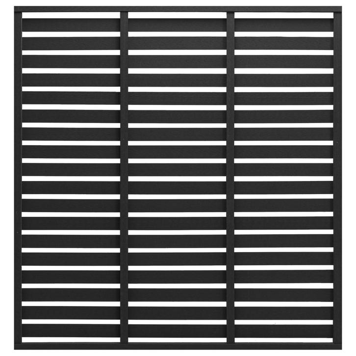 vidaXL Schuttingpaneel 180x180 cm HKC zwart, Tuin en Terras, Tuinhekken en Hekwerk, Nieuw, Verzenden