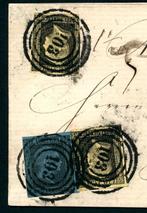 Pruisen 1850 - Aangetekende brief van Berlijn naar Frankfurt, Postzegels en Munten, Gestempeld
