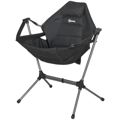 Campingstoel - Opvouwbaar - Lichtgewicht - Zwart, Caravans en Kamperen, Kampeeraccessoires, Nieuw, Ophalen of Verzenden