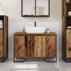vidaXL Wastafelmeubel met opslag Oud Hout 91 x 35 x 60 cm, Verzenden, Nieuw