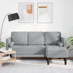 vidaXL 3-Zits L-vormige Bank Lichtgrijs 160 cm Stof, Verzenden, Nieuw