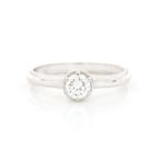 Bague - 18 carats Or blanc -  0.42ct. tw. Diamant