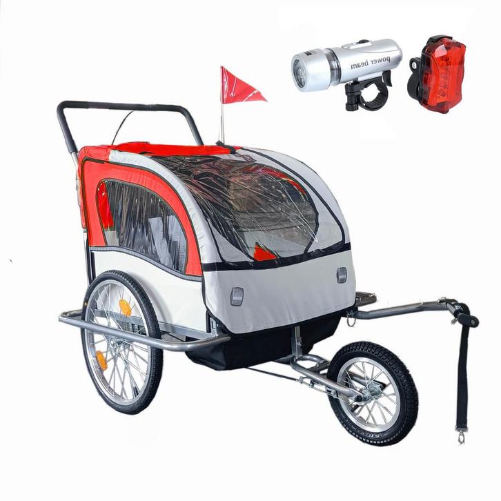 Fietsaanhanger Kind Rood | Schokbreker Retour Deal | Supe..., Auto diversen, Aanhangers en Bagagewagens, Nieuw, Verzenden