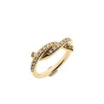Bron Jewelry gouden ring met diamant; 0,22 ct., Gebruikt, Overige kleuren, Ophalen of Verzenden, Kleiner dan 17