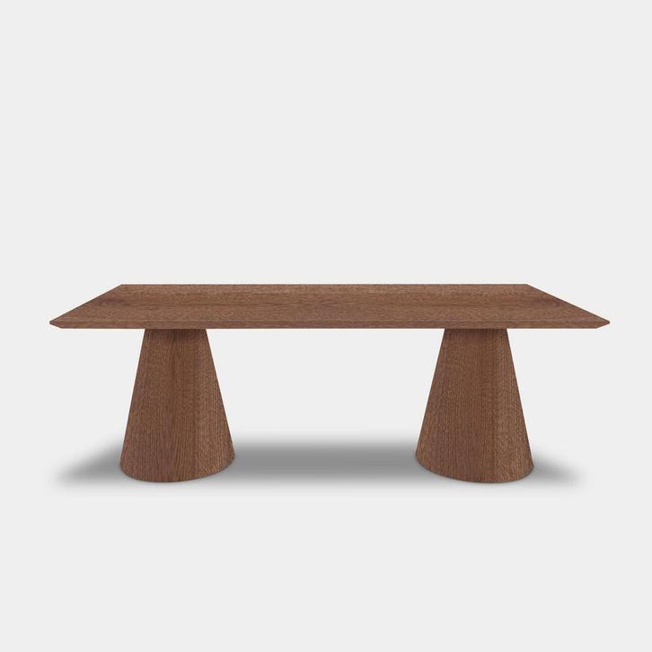 Tafel Rechthoekig Eikenhout  Kegelpoot  300x100, Huis en Inrichting, Tafels | Eettafels