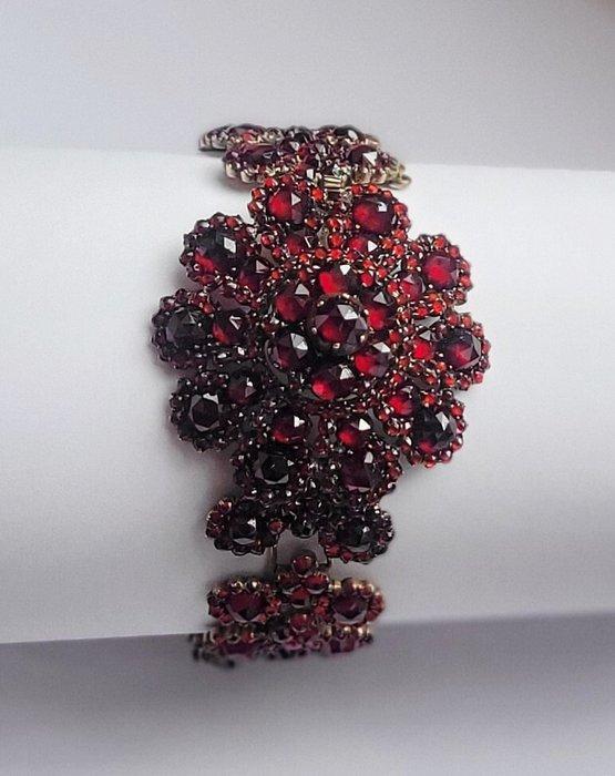 Zonder minimumprijs - Armband Verguld - 70.00ct. tw. Granaat, Bijoux, Sacs & Beauté, Bracelets