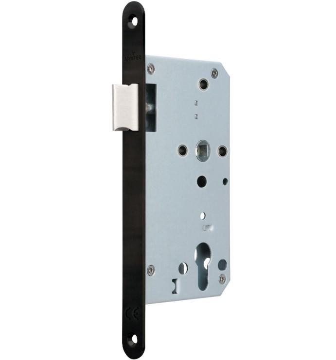 Loopslot KL3 brandwerend zwarte voorplaat, Doe-het-zelf en Bouw, Hang- en Sluitwerk, Klink of Kruk, Nieuw, Overige materialen