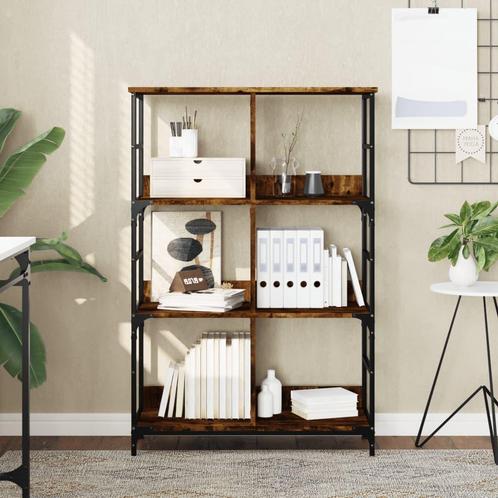 vidaXL Boekenrek 78,5x33x117,5 cm bewerkt hout gerookt, Huis en Inrichting, Kasten | Boekenkasten, Nieuw, Verzenden