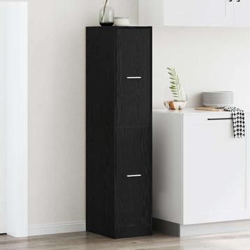 vidaXL Apothekerskast 30x41x144,5 cm bewerkt hout zwart, Verzenden
