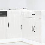 vidaXL Keuken onderkast Lucca bewerkt hout hoogglans wit, Huis en Inrichting, Verzenden, Nieuw