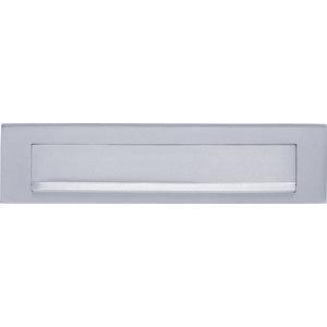 Briefplaat met klep/rand chroom mat, Tuin en Terras, Brievenbussen, Ophalen of Verzenden