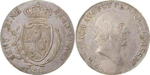 Konventionstaler, daalder Nassau 1812 Fr Aug, Timbres & Monnaies, Monnaies | Europe | Monnaies non-euro, Envoi