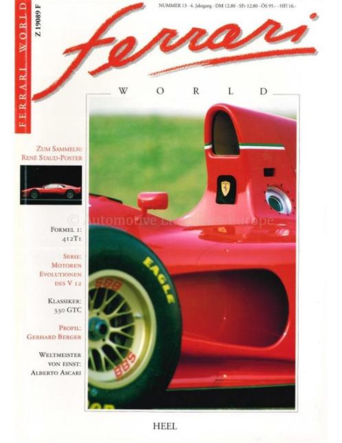 1994 FERRARI WORLD MAGAZINE 13 DUITS, Boeken, Auto's | Folders en Tijdschriften, Ophalen of Verzenden