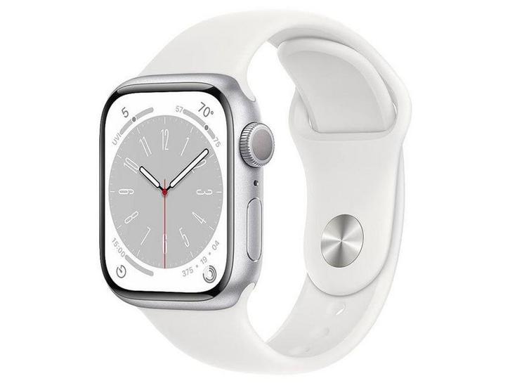 Apple Watch Series 8 - Refurbished - 45mm GPS - Zilver, Handtassen en Accessoires, Smartwatches, Zo goed als nieuw, Verzenden