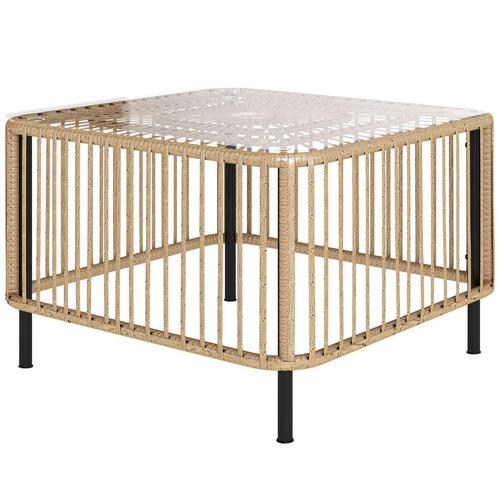 Tuintafel - Luxe Design - Waterbestendig - Glasplaat - Grijs, Tuin en Terras, Tuinsets en Loungesets, Nieuw, Ophalen of Verzenden