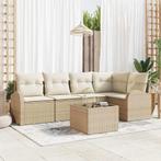 vidaXL Bankstel met kussen Beige Polyester, Tuin en Terras, Verzenden, Nieuw