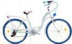 Meisjesfiets 24 inch stevig model blauw met wit 6 versnel..., Fietsen en Brommers, Ophalen of Verzenden, Nieuw