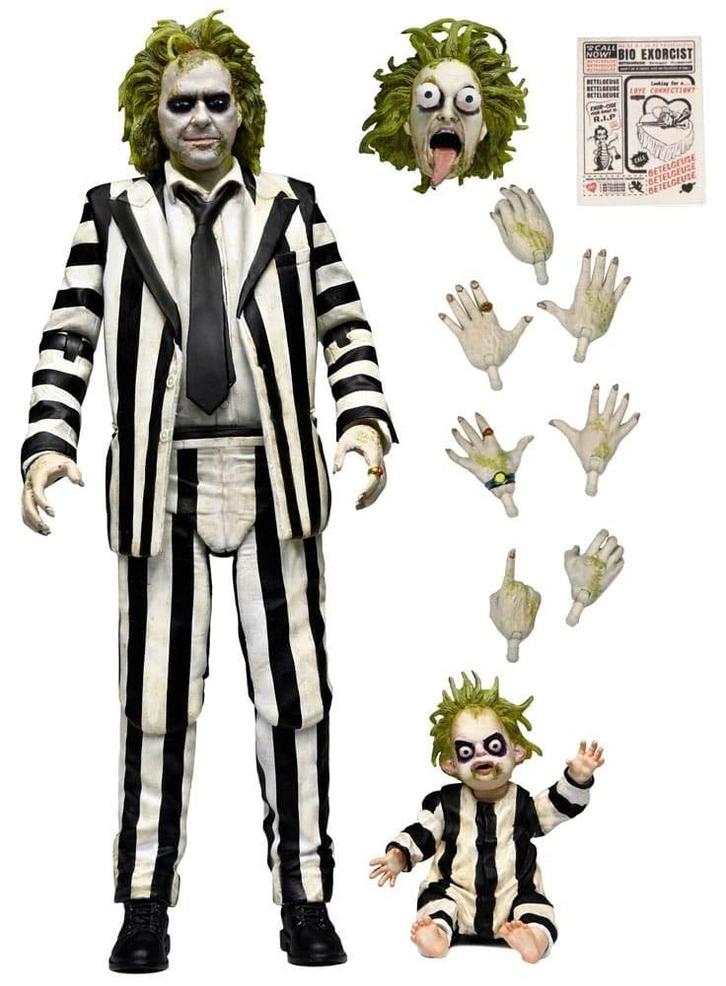 Beetlejuice Beetlejuice Action Figure Ultimate Striped Suit, Verzamelen, Film en Tv, Ophalen of Verzenden