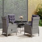 vidaXL 5-delige Tuinset poly rattan grijs, Tuin en Terras, Verzenden, Nieuw, Tuinset