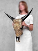 Geen minimumprijs - Adembenemende koeienschedel met, Antiek en Kunst