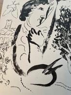 Marc Chagall (1887-1985) - Przed lustrem, Antiek en Kunst